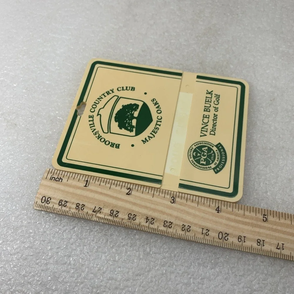 Brooksville Country Club Golf Bag Luggage Tag Majestic Oaks Florida PGA, Vintage